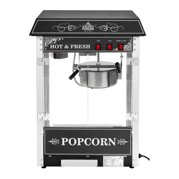 Stroj na popcorn černý - americký design RCPS-16.2 - 2