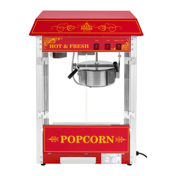 Stroj na popcorn červený - americký design RCPS-16.3 - 2