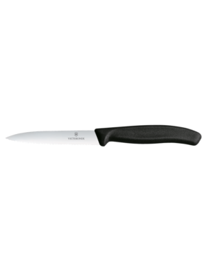 Nůž na zeleninu 10 cm vroubkovaný - černý | Victorinox 6.7733