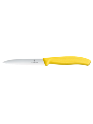 Nůž na zeleninu 10 cm vroubkovaný - žlutý | Victorinox 6.7736.L8