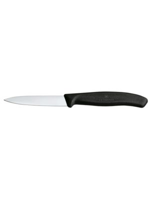 Nůž na zeleninu hladký, Victorinox, Černá, Délka 190mm