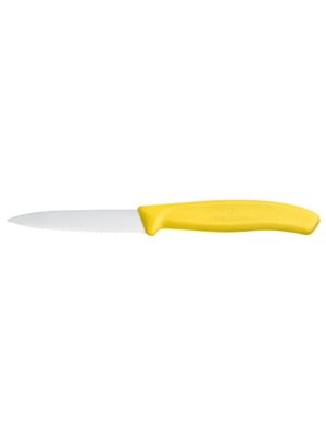 Nůž na zeleninu 8 cm vroubkovaný - žlutý | Victorinox 6.7636.L118