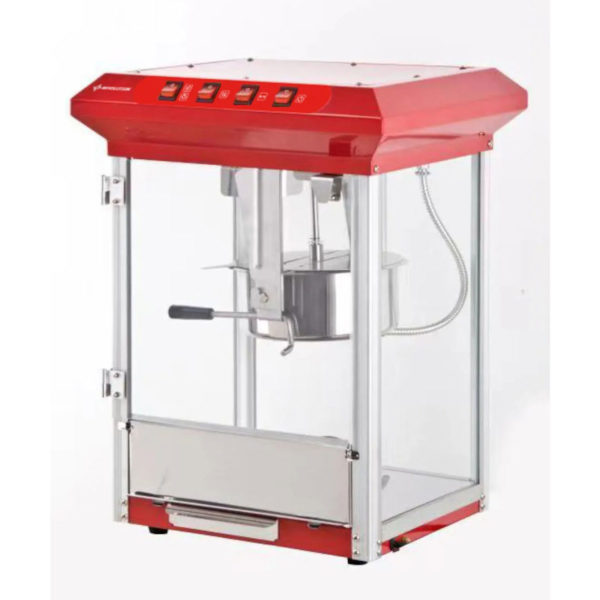 Stroj na popcorn červený - 1 300 W | Revolution 230404