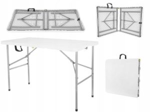 Cateringový rozkládací stůl - bílý | 122 cm