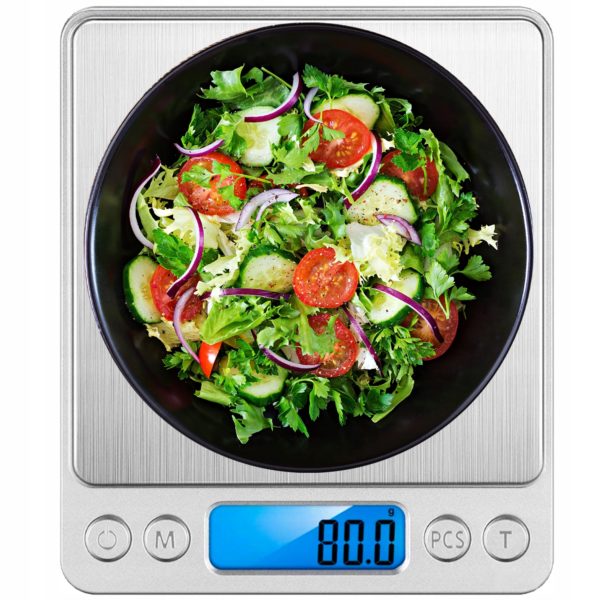 Kuchyňská váha 0-0,5 kg | stříbrná