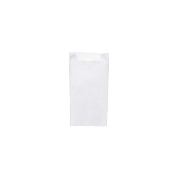 Papírový sáček s bočním skladem bílý 10+5 x 22 cm `0,5kg` [1000 ks]