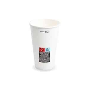 Papírový kelímek (FSC Mix) s cejchem bílý Ø80 mm 0,3 L [50 ks]