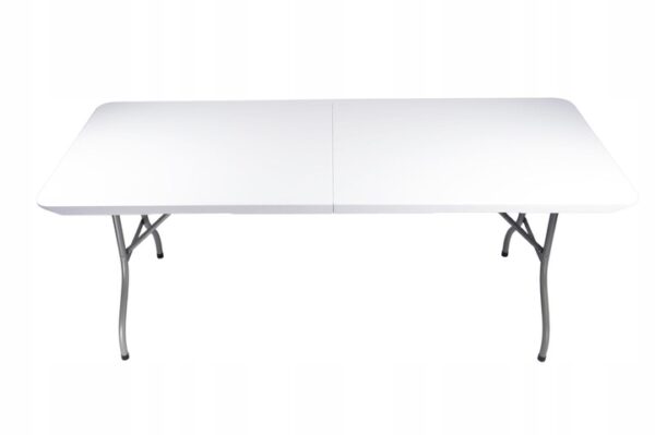 Cateringový skládací stůl - 180 cm - bílý plast