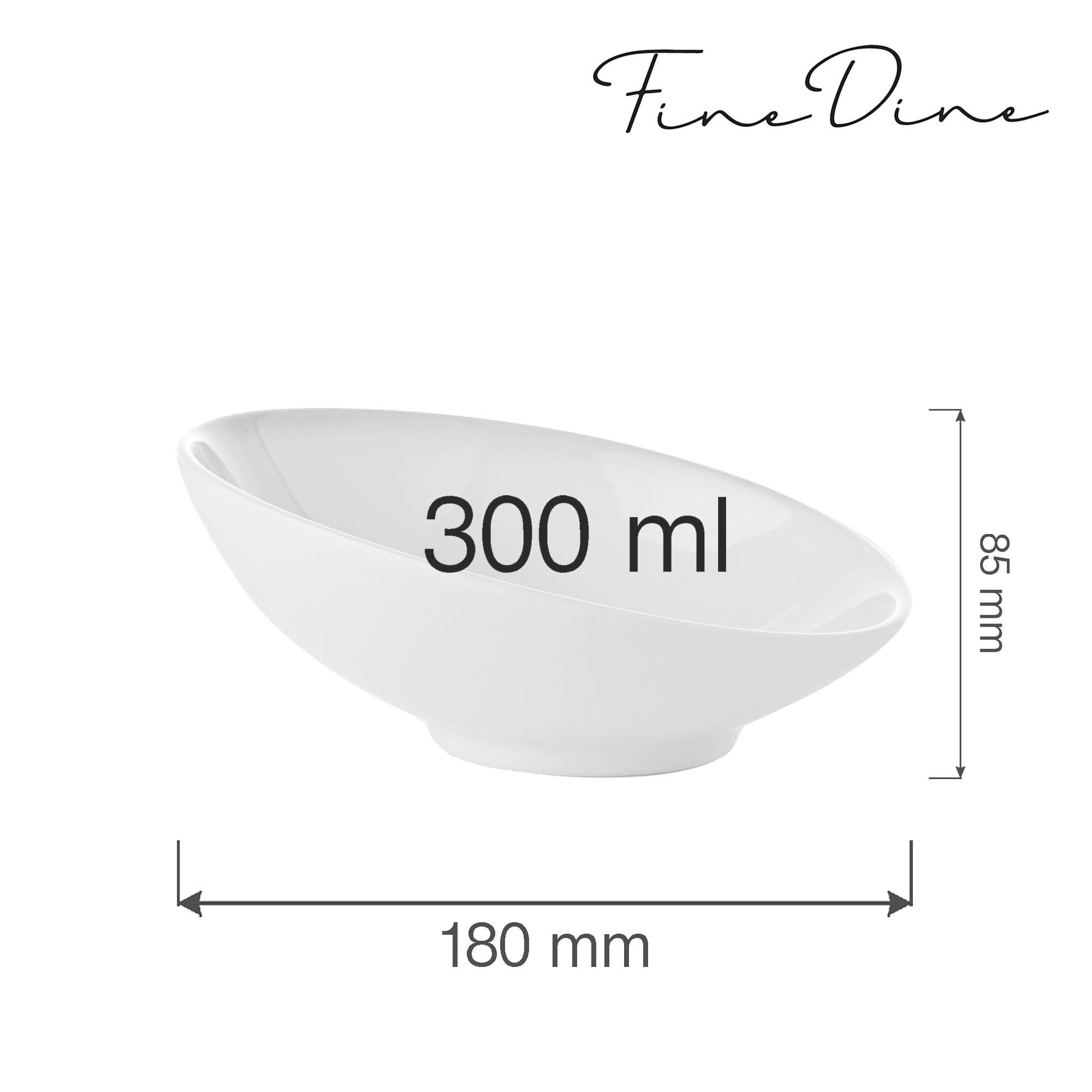 Bianco nakloněná miska - 180 mm | Fine Dine - Obrázek 3