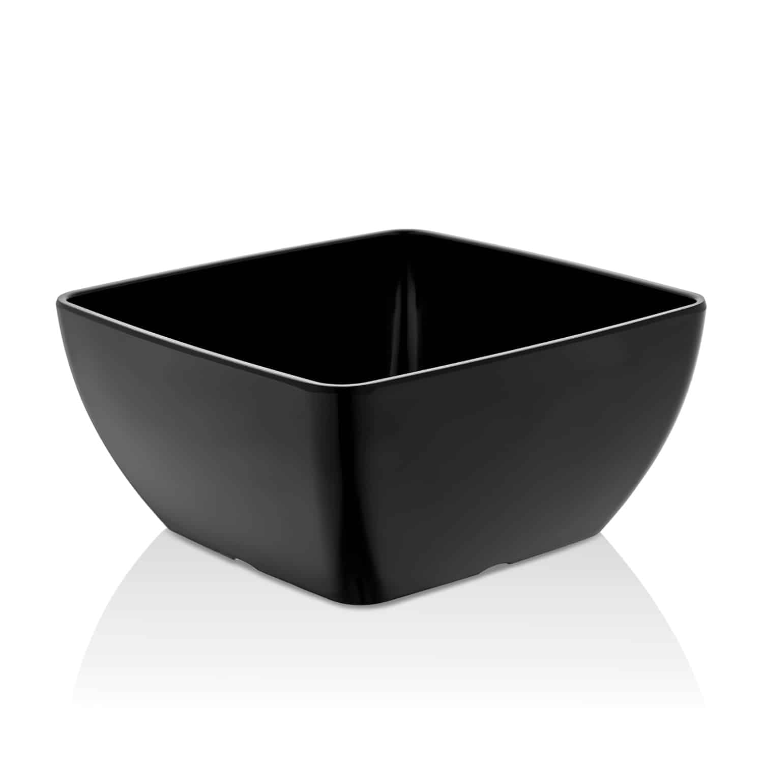 Melaminová čtvercová miska - 190x190x(V)90 mm - černá | Fine Dine