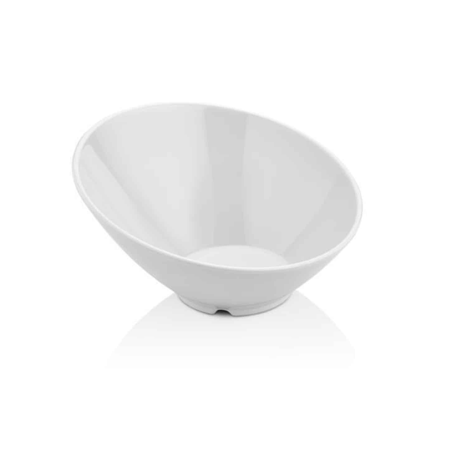 Nakloněná miska z melaminu - 233x(V)125 mm - bílá | Fine Dine