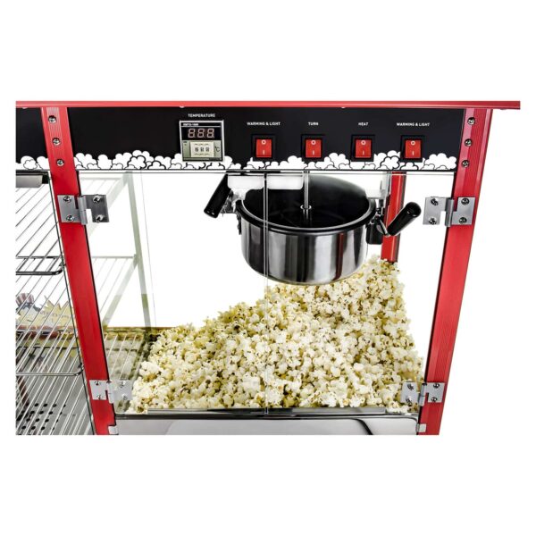 Stroj na popcorn s vyhrievanou vitrínou 1700W 8