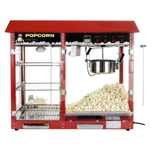 Stroj na popcorn s vyhrievanou vitrínou - 1700 W | RCPC-16E