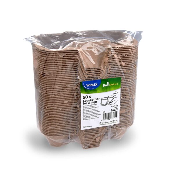 Podnos (PAP) na 2 kelímky 19 x 11 cm [50 ks] - Image 2