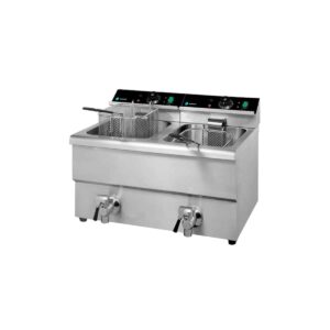 Elektrická fritéza s kohútikom - 2x12 l | HKN-FT1212N