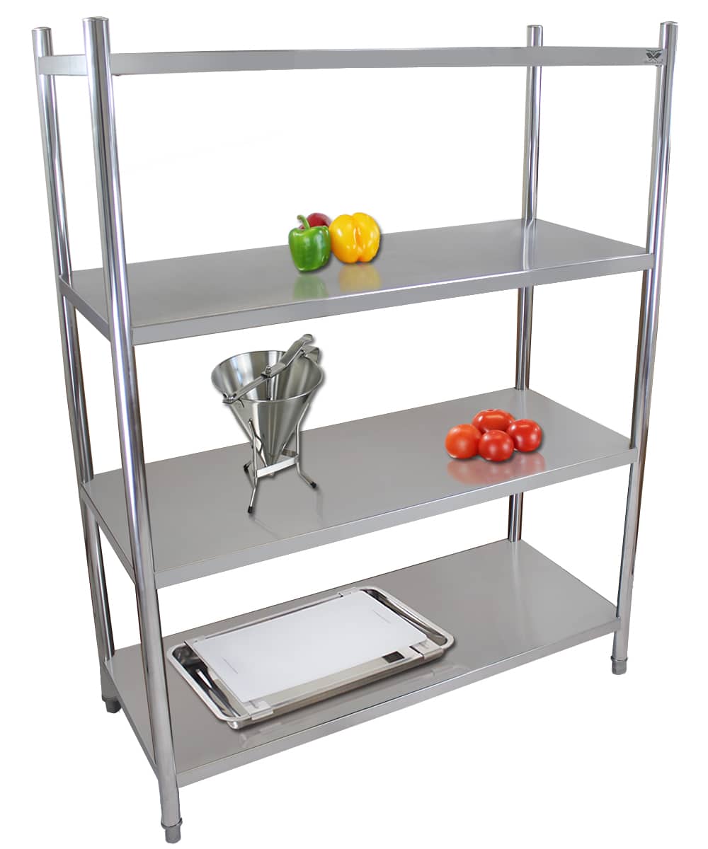 Gastro nerezový regál - max. 600 kg | BER4 - Obrázek 2