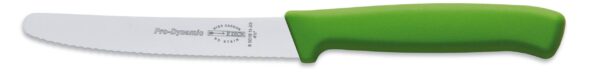 Kuchynský nôž zúbkovaný zelený - 11 cm