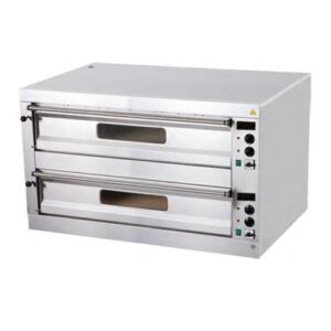 Pizza pec 2X6, celošamotové dosky | digitálny teplomer P-12, odvetranie komory, dvojpodlažné prevedenie, regulácia teploty: 4 x termostat 50-450°C.
