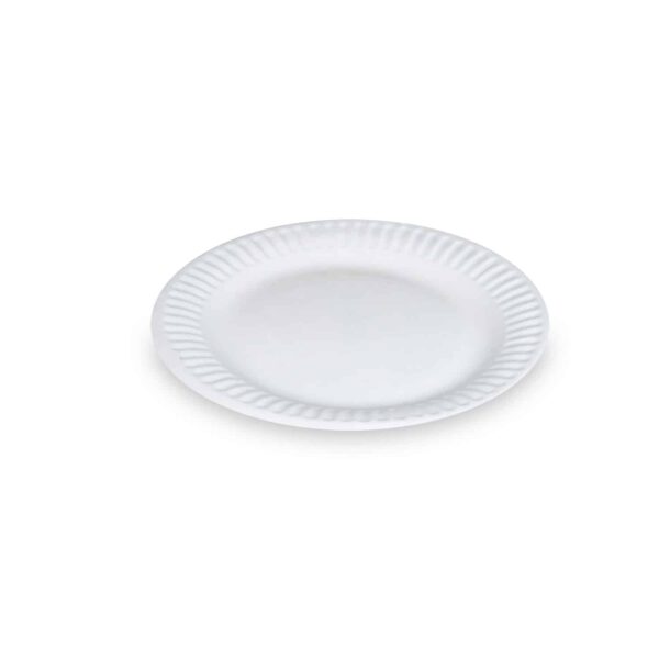 Papírový talíř bílý Ø15 cm RECY [100 ks]