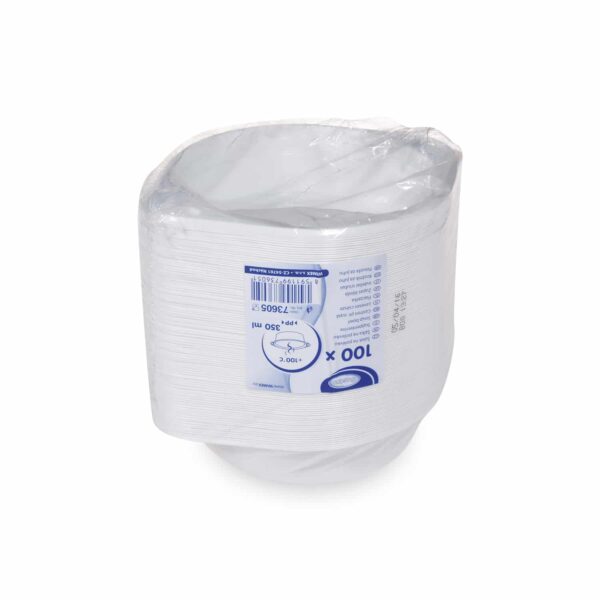 Miska (PP) s oušky bílá 350 ml [100 ks] - Image 2
