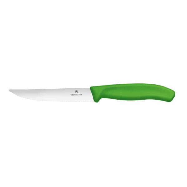 Nôž na pizzu 12 cm vrúbkovaný – zelený | Victorinox 6.7936.12L4