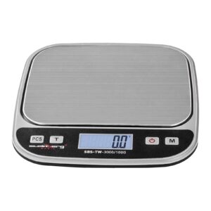 Digitálne stolné váhy - 3 kg0,1 g - SBS-TW-3000100G (3144) 1 rozsah váženia až do 3 kg presnosť na 0,1 g plošina na váženie z ušľachtilej ocele LCD displej predkalibrované