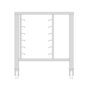 Podstavec pod konvektomaty na kolieskach, 3x+4x 1/1 GN, Maxima | 08562205