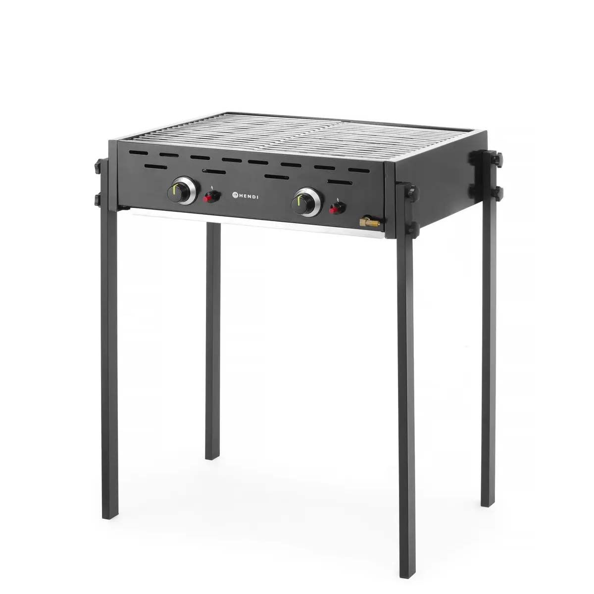 Plynový gril Master Pro Black - 11,6 kW | Hendi 148822 je dokonalým riešením pre prípravu grilovaných pokrmov v reštauráciách, bufetoch, jedálňach a pod.