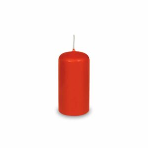 Svíčka válcová červená Ø40 x 80 mm [4 ks]