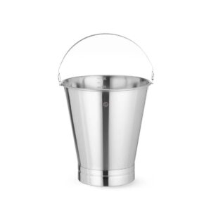 Vedro s podstavcom Profi Line - 15 L | Hendi 516720 z nehrdzavejúcej ocele so spevnenou základňou, mierkou vo vnútri a objemom 15 litrov.