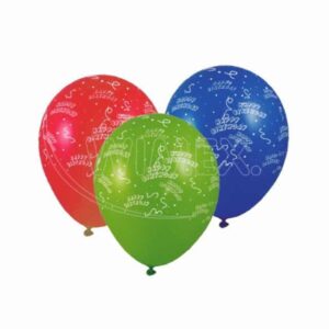 Nafukovací balónek "HAPPY BIRTHDAY" barevný mix Ø30cm `L` [100 ks]