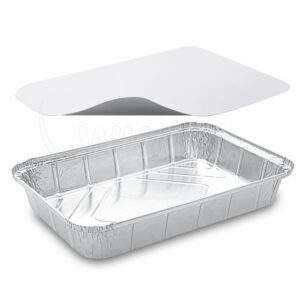 Miska (ALU) hranatá 315 x 215 x 43 mm 2000 ml + víčko [10 sad]