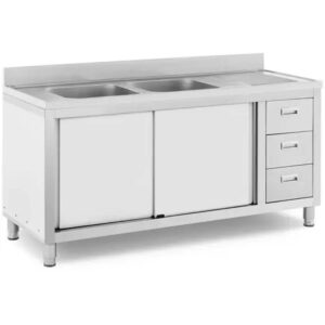 Skrinka s drezom od výrobcu Royal Catering, ktorá bola navrhnutá na umývanie, oplachovanie a dezinfekciu kuchynského náčinia a pod.️