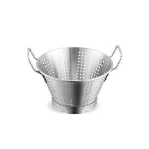 Kónický cedník 9 L z nehrdzavejúcej ocele 201. Odolný, priestranný a praktický pomocník pre cedenie potravín v gastronómii aj domácnosti