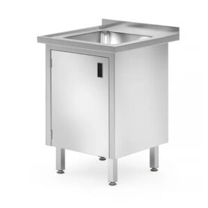 Kuchynská skrinka s drezom - 600x600x850 mm | Hendi 813522 je ideálne riešenie pre gastro prevádzky, ktoré kladú dôraz na funkčnosť a hygienickosť.