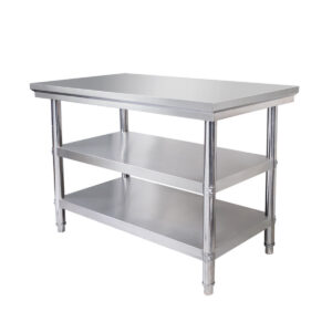 Nerezový stôl 100x60 cm ECO pomocný (150 kg nosnosť 30kg polica) | Gastrokitchen
