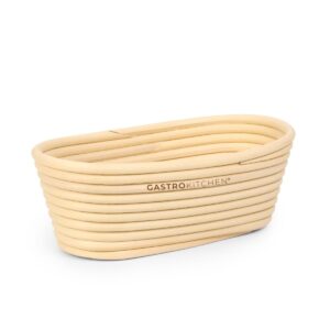 Tradičná ratanová forma na chlieb s rozmermi 21 × 14 × 8 cm. Ideálna na kysnutie a tvarovanie domáceho chleba. Ratan zabezpečuje správne odvetrávanie cesta.