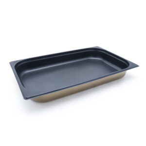 Gastronádoba nepriľnavá - plech - GN 1/1 - 6,5 cm | Maxima 09367572 s teflónovým nepriľnavým povrchom je vhodná na smaženie a opekanie bez tuku.