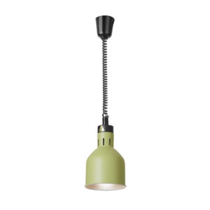 Ohrevná lampa - 250 W - Ø 175x250 mm - zelená | Hendi 273791 poskytuje spoľahlivý a rovnomerný ohrev jedál priamo na tanieri alebo v gastronádobe.️