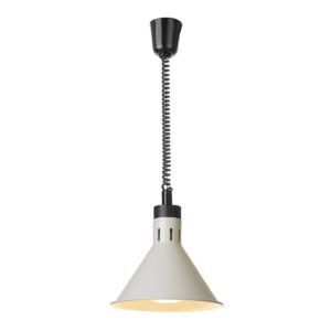 Ohrevná lampa - 250 W - Ø 275x250 mm - biela | Hendi 273937 poskytuje spoľahlivý a rovnomerný ohrev jedál priamo na tanieri alebo v gastronádobe.️