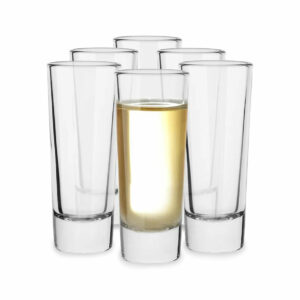 Sklenené poháre na likér/destilát - 65 ml - vysoké - sada 6 ks