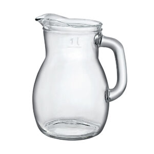 Elegantný sklenený džbán Bistro - 1 L je ideálny na štýlové podávanie️ nápojov v reštauráciách, kaviarňach, bufetoch a pod.