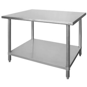 Centrální pracovní stůl s policí – 1600×600 mm – Budget Line | Hendi 812471