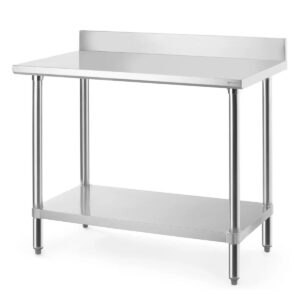 Pracovní stůl se zadním lemem – 1000×600 mm – Budget Line | Hendi 817568