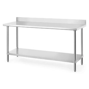 Pracovní stůl se zadním lemem – 1200×600 mm – Budget Line | Hendi 817575