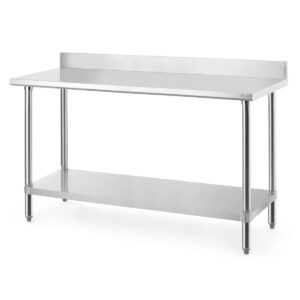 Pracovní stůl se zadním lemem – 1600×600 mm – Budget Line | Hendi 817599