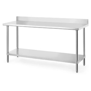 Pracovní stůl se zadním lemem – 1800×600 mm – Budget Line | Hendi 817605