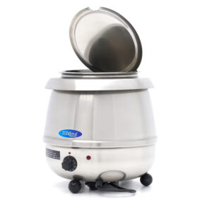 Kotlík na polievku - 10 L - strieborný | Maxima 09306100 ️s termostatom 20 – 90 °C a ohrevom bain-marie je ideálnou voľbou do gastro prevádzok.