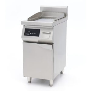 Indukčná grilovacia platňa 700 so skrinkou - 5000 W | Maxima 09371150 je profesionálne zariadenie s hladkým povrchom a teplotný rozsahom 80–300 °C.