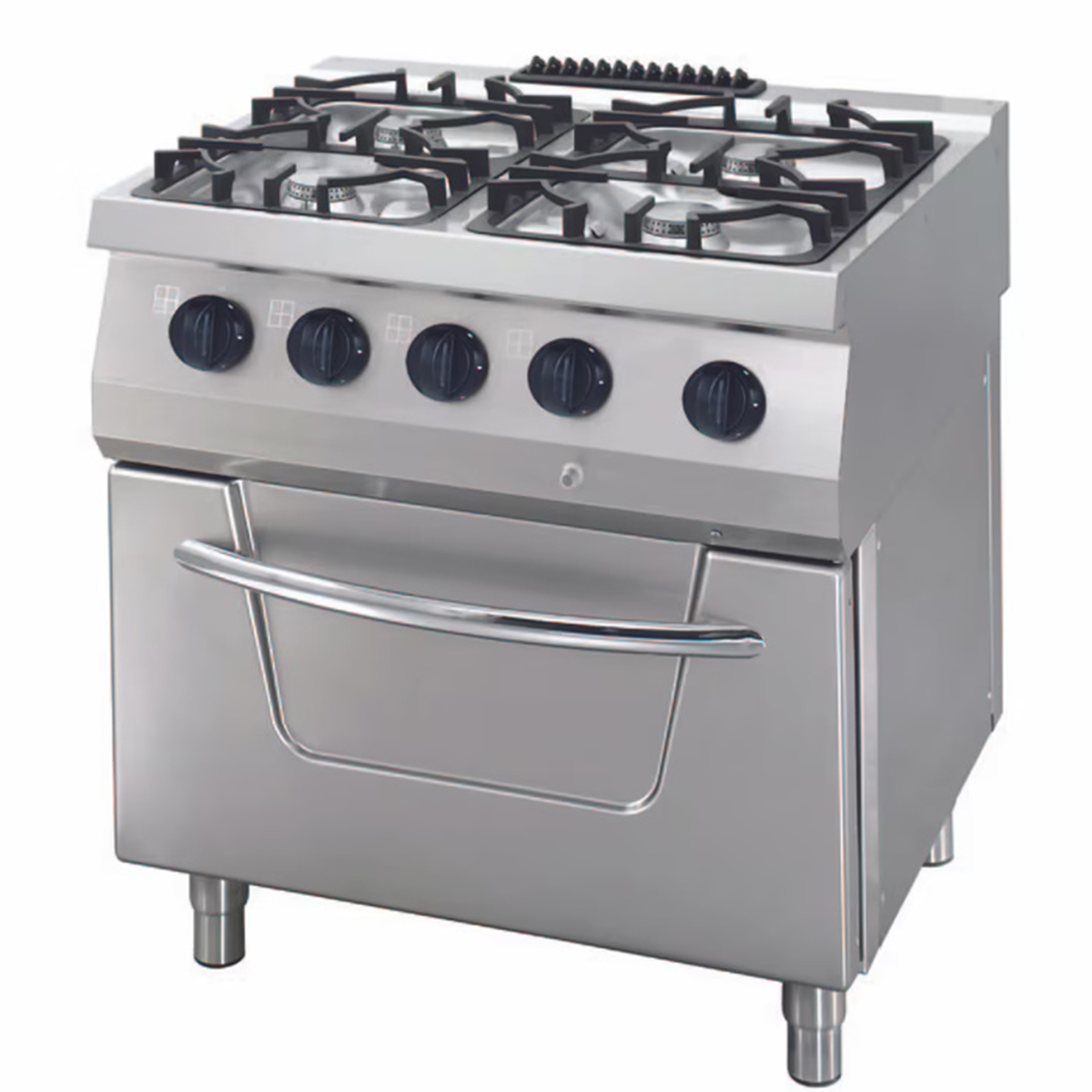 Plynový sporák Heavy Duty + elektrická rúra - 30 kW | Maxima 09396105 je profesionálne zariadenie s výkonom 30 kW a rúrou s výkonom 6 kW️.